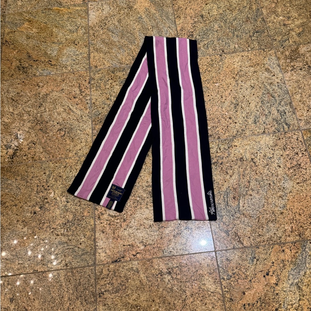 Vintage Abercombie Striped Scarf with Pink and Black